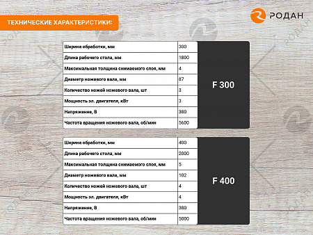 Фуговальный станок WoodTec F400
